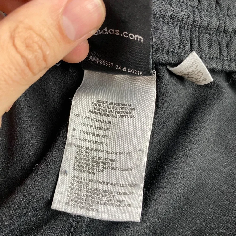 Adidas Track Pants Clima365 Mens Size Medium Black Stripes